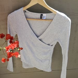 H&M faux wrap sweater